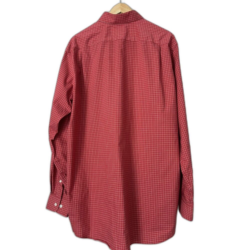 LL Bean Kennebunk Sport Shirt Wrinkle Free Large Tall Red Preppy 275570 NWOT - Picture 2 of 9